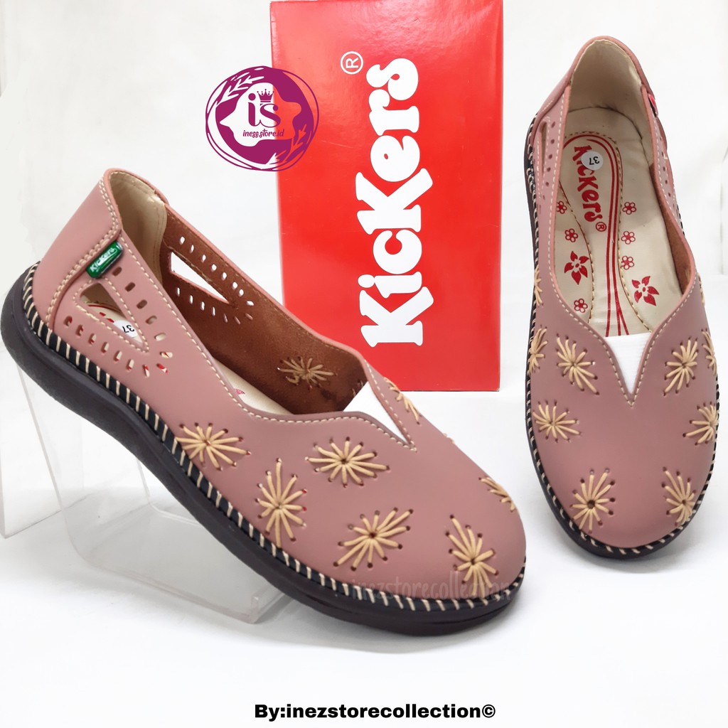 SEPATU KASUAL WANITA SLIP ON KICKERS SULAM SP18 TERBARU