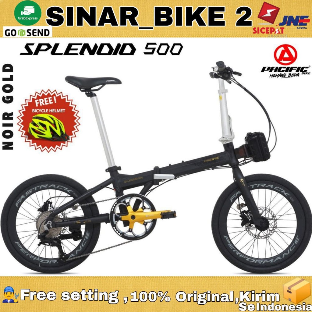 Sepeda Lipat 20Inch Pacific Splendid 500 Alloy 9 Speed Rem Hidrolik (Gosend/Grab)