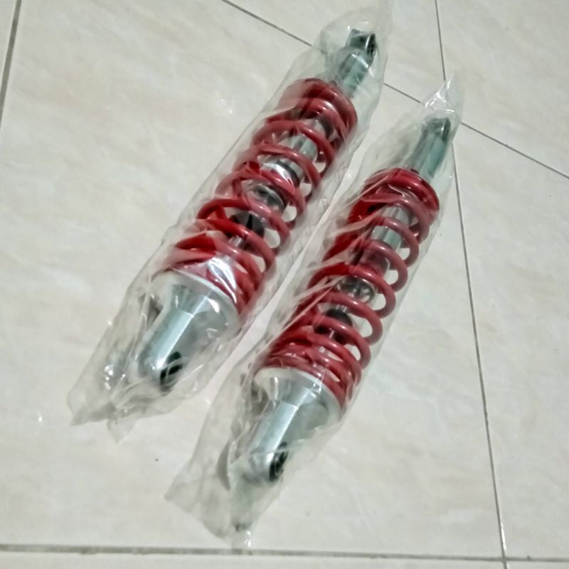 Shockbreaker belakang motor Honda bebek universal ukuran tinggi 340 merah