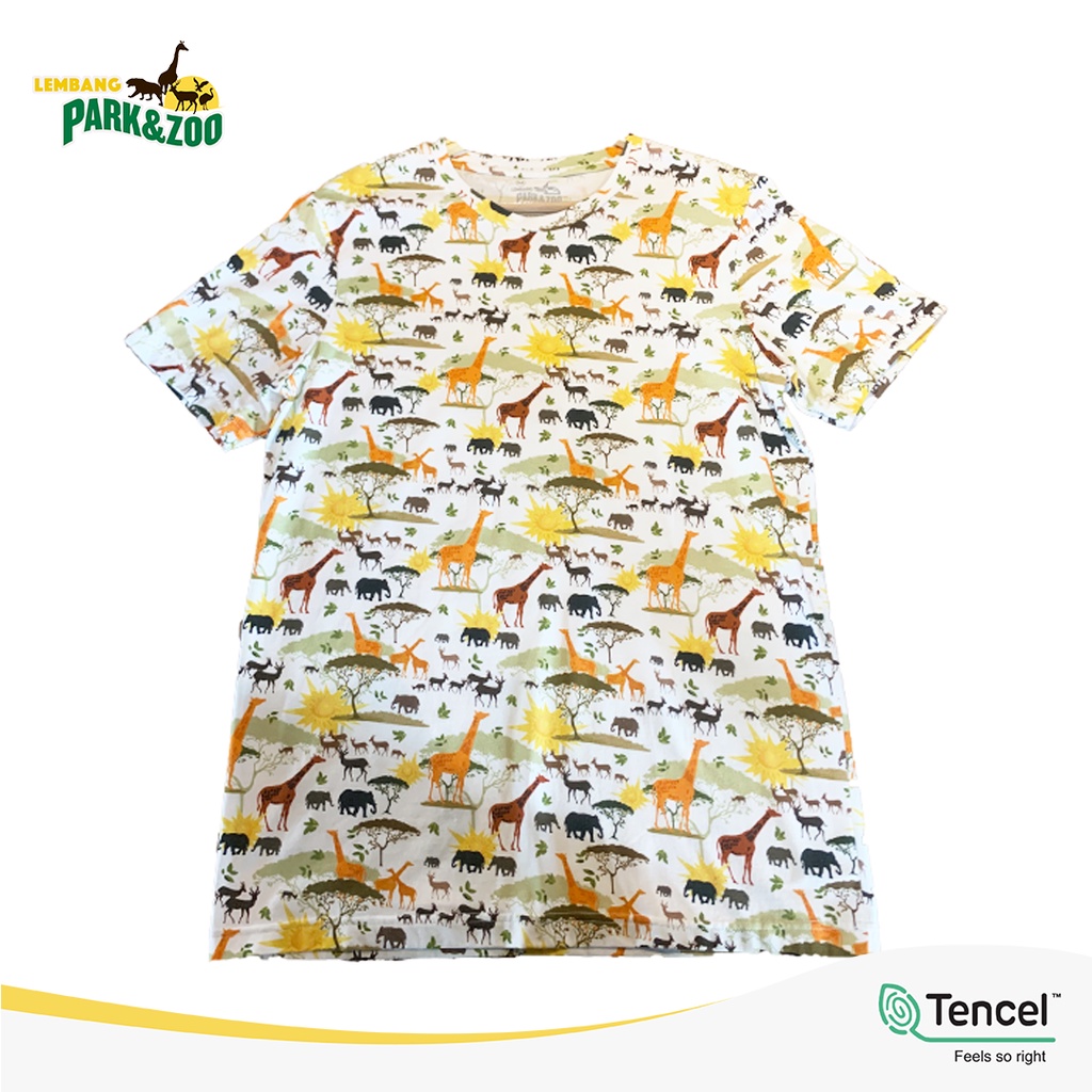 Lembang park &amp; Zoo - T Shirt Fullprint Dewasa Unisex motif Zoo 1