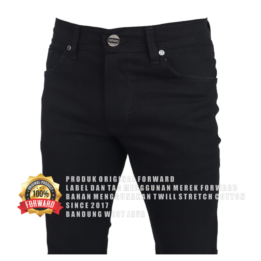 Celana Jeans Pria Slimfit Pensil Skiny Blue Black Original Forward