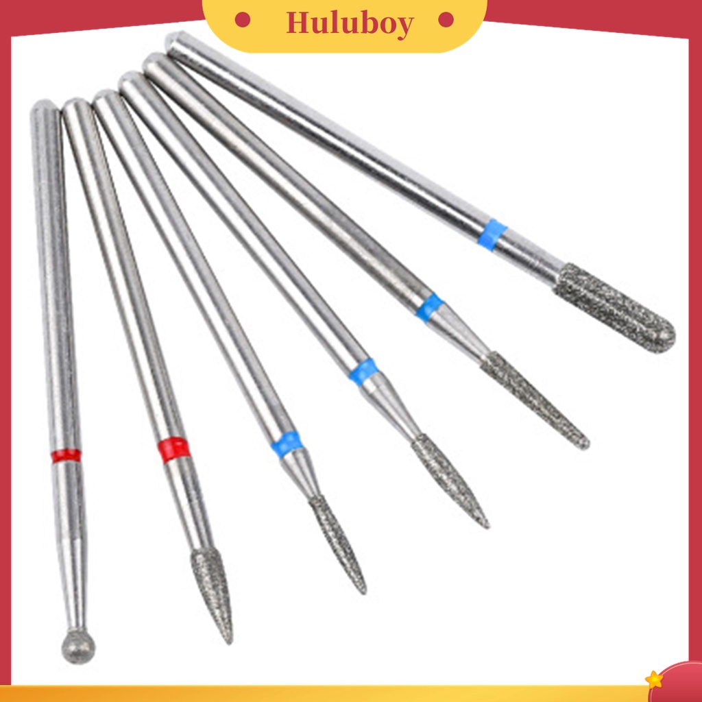 Huluboy Huluboy♡ 6pcs Mata Bor Drill Bits Untuk Manicure / Pedicure