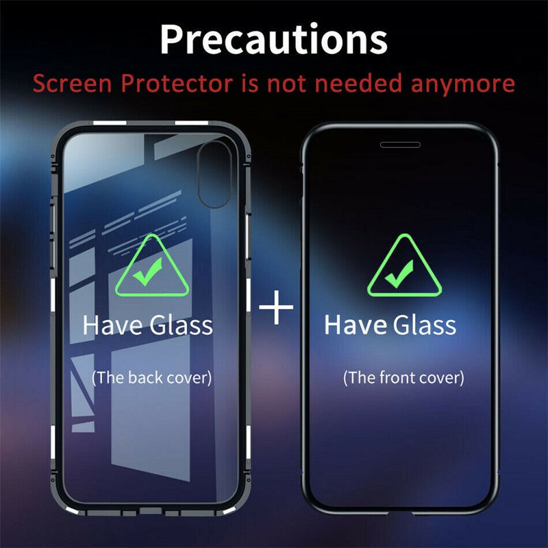 CaseSeller - Magnetic Two Face Glass Case Vivo V15 Pro