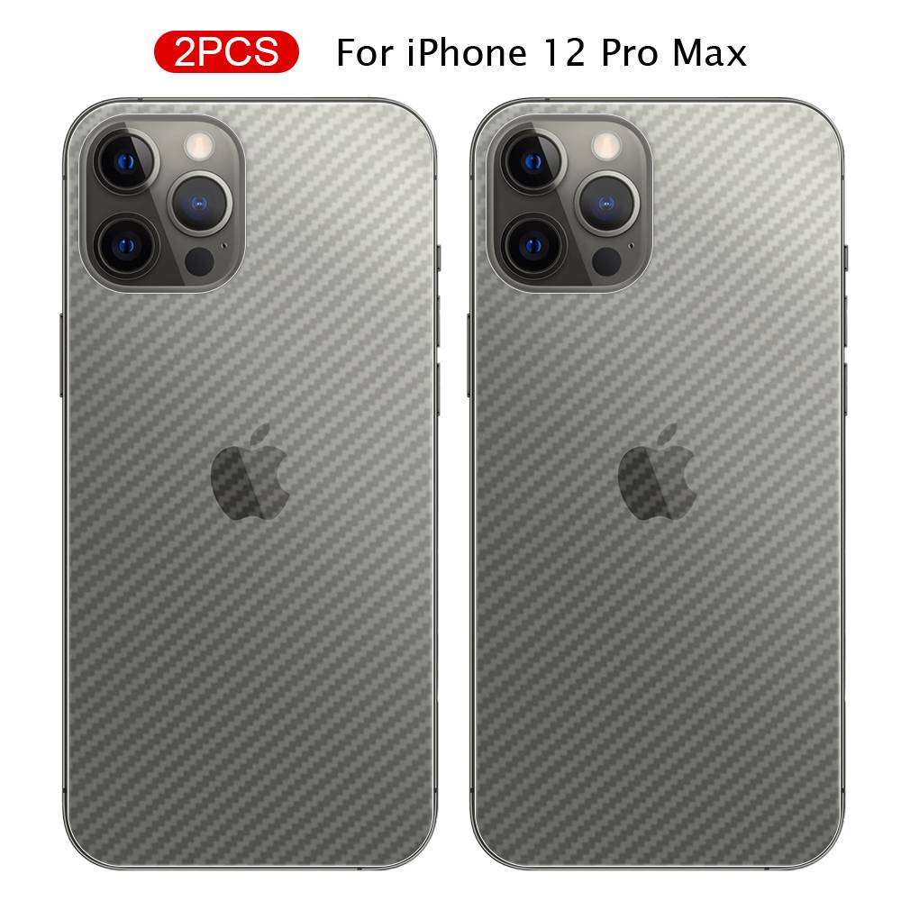 Stiker Film Pelindung Layar Belakang Bahan Serat Karbon Untuk iphone 11 12 13 Pro Max Mini 6 7 8 Plus X XS Max XR SE 2020 2022 SE3