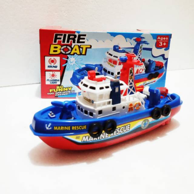 Mainan Anak Fire Boat Kapal Speed Boat Batre