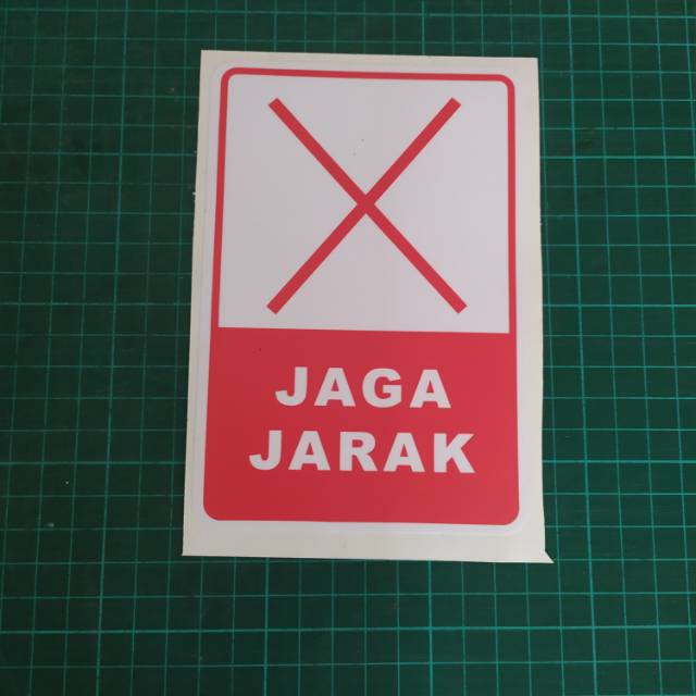 

Stiker tanda JAGA JARAK