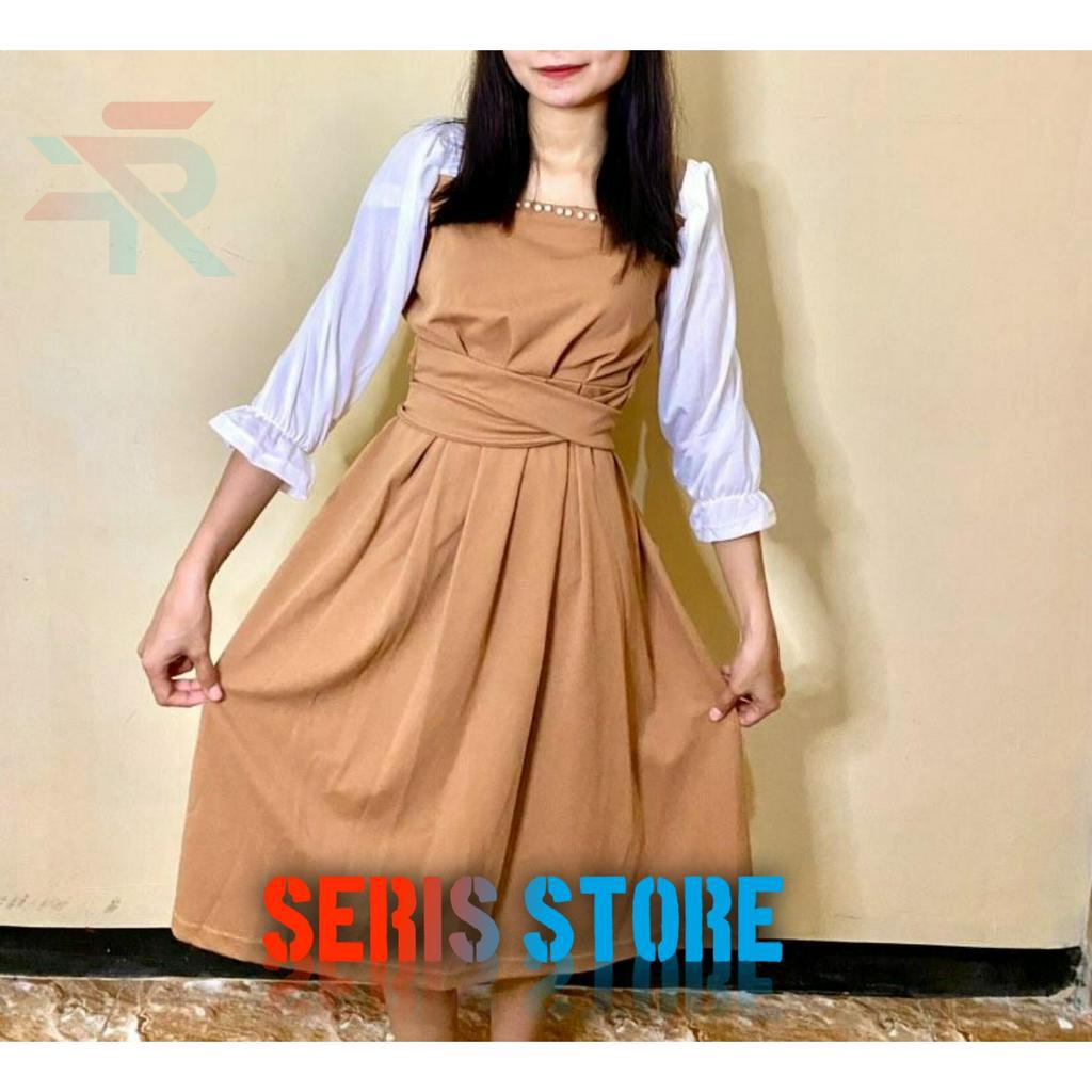 glize dress korea style/ gaya Korea leher persegi jahitan rok panjang/Pakaian korea/baju korea/dress middi korea/ baju wanita termurah/glize dress/dress korea/ korea dress//DRESS KOREA STYLE/ KOREAN DRESS/ DRESS WANITA KEKINIAN KOREA DRESS/BAJU KOREA/