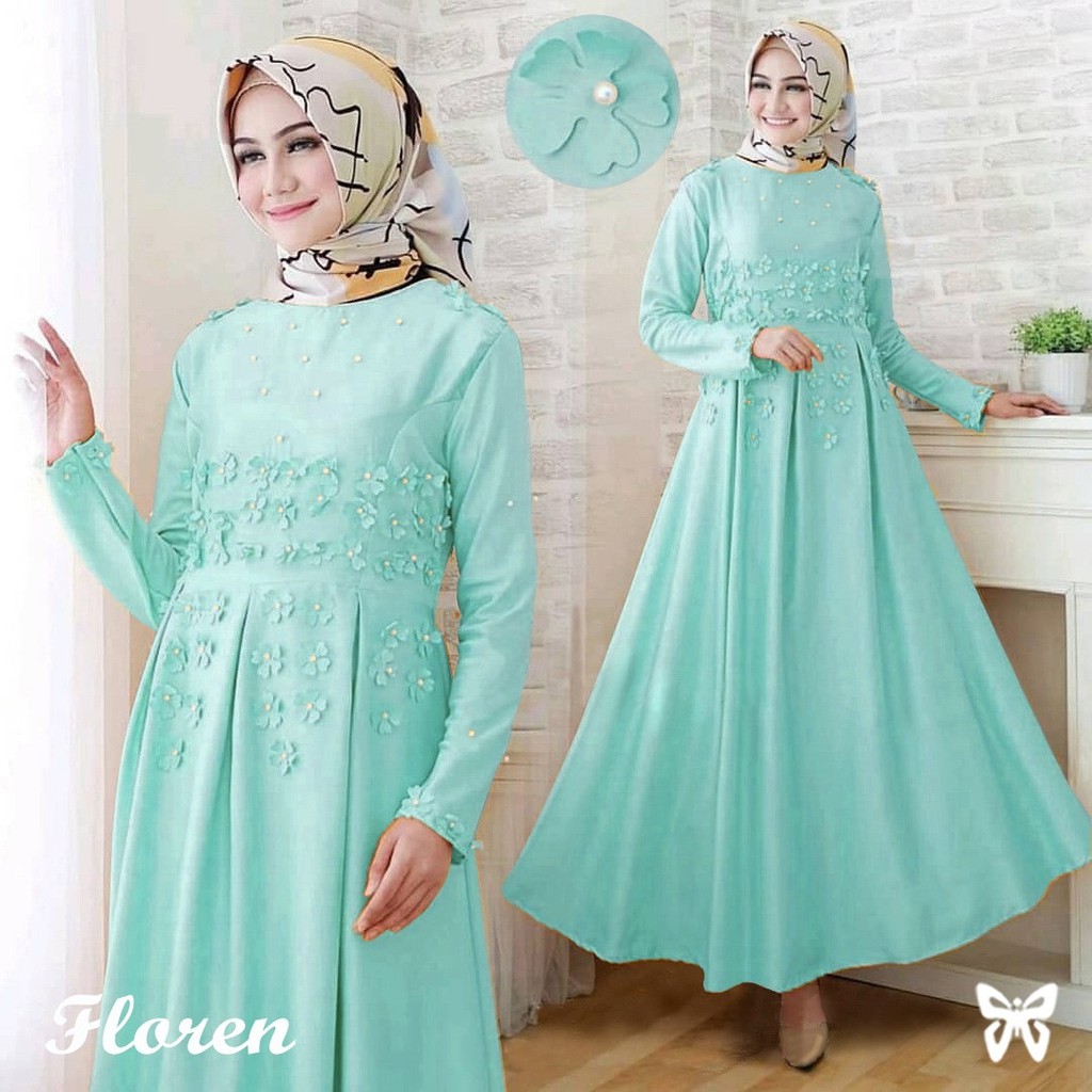 HOPYLOVY - Maxi Dress Floren Mutiara Tabur