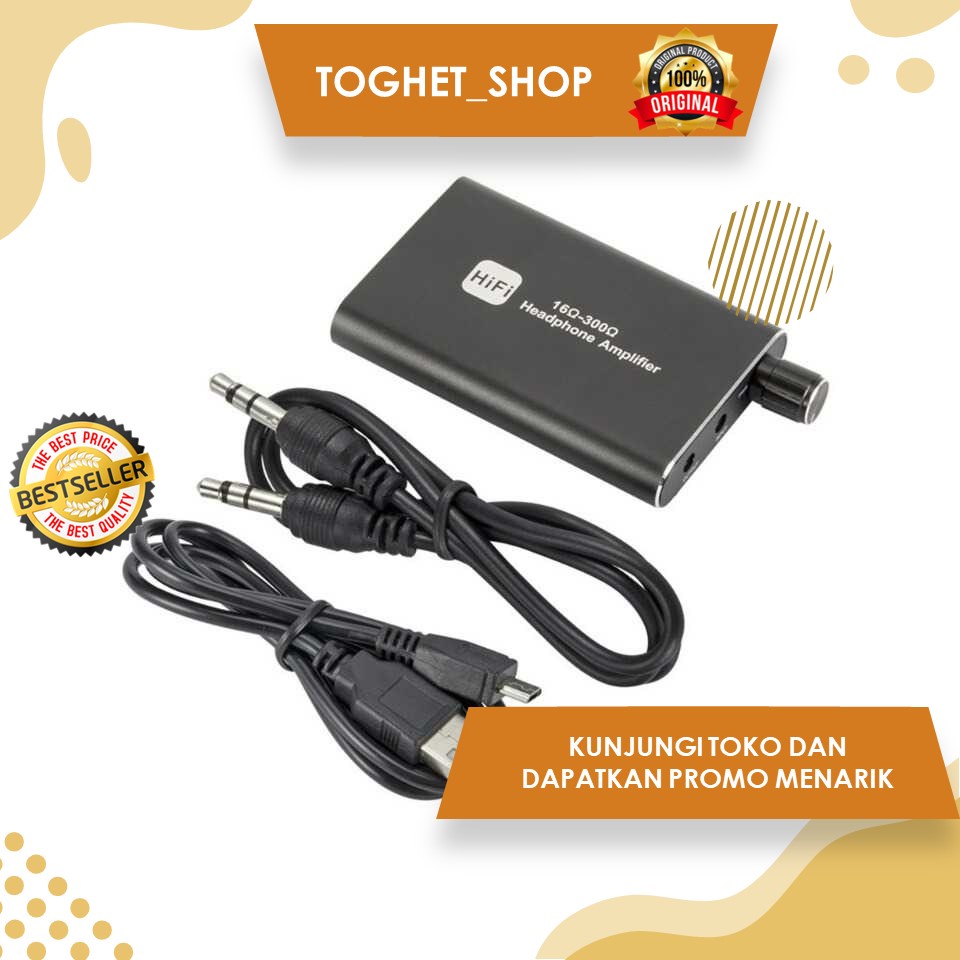 Amplifier Headphone Portable Headphone Amplifier HiFi 16 - 300 Ohm hasil Suara Keras Dan Jelas