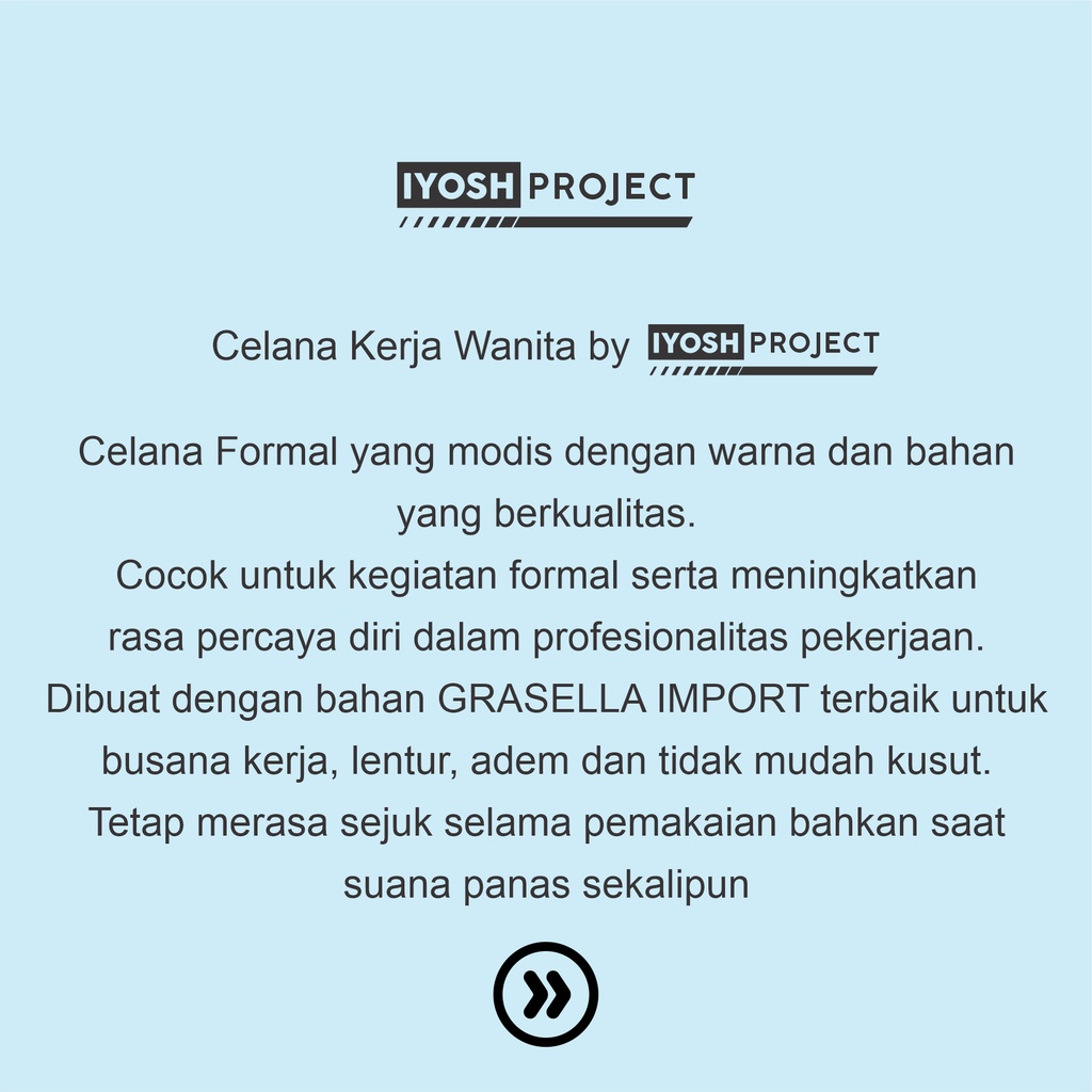 Celana Kerja Wanita Jumbo Slimfit – Bahan Semi Wool Premium, Pinggang Karet, Nyaman &amp; Elegan, Muat BB 40–95 Kg