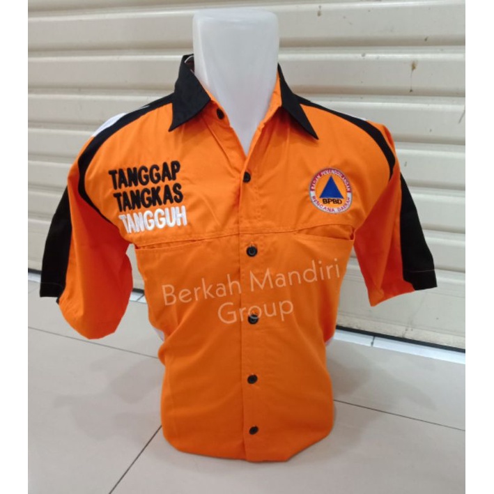 Kemeja BPBD Bordir-Baju Kemeja BPBD Bordir