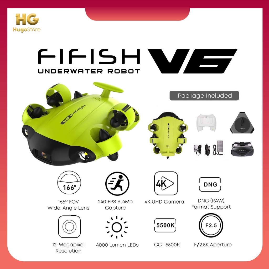 QYSEA FIFISH V6 Underwater Drone with Head-Tracking Function