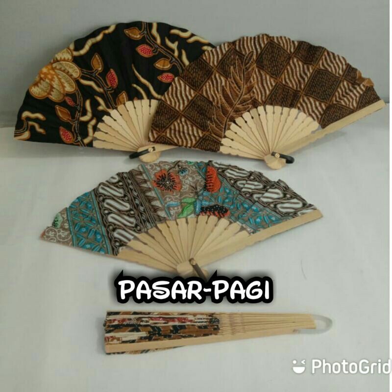 Souvenir Pernikahan Kipas Batik Jumbo Kemas Plastik +SABLON NAMA DAN FREE KARTU UCAPAN