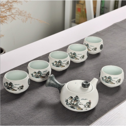 7 in 1 Classic chinese Tea Pot set Lotus Textured + Gift Box