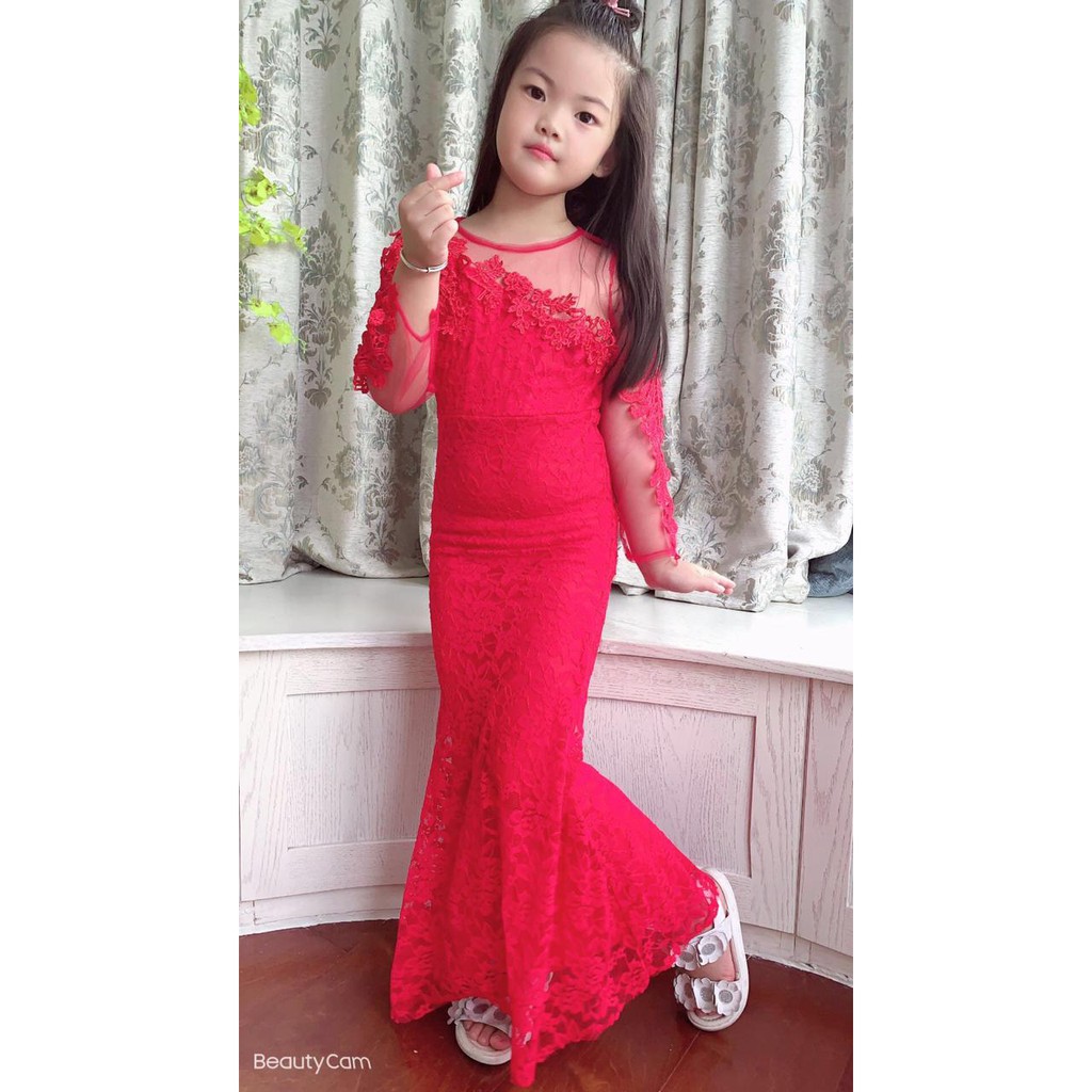 Vanesha Margaretta - 99286 Versi Anak //Baju Brukat Anak // Longdress Anak