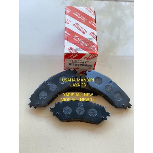 KAMPAS REM DEPAN-BRAKE PAD YARIS ALL NEW/VIOS ALL NEW 04465-0D150