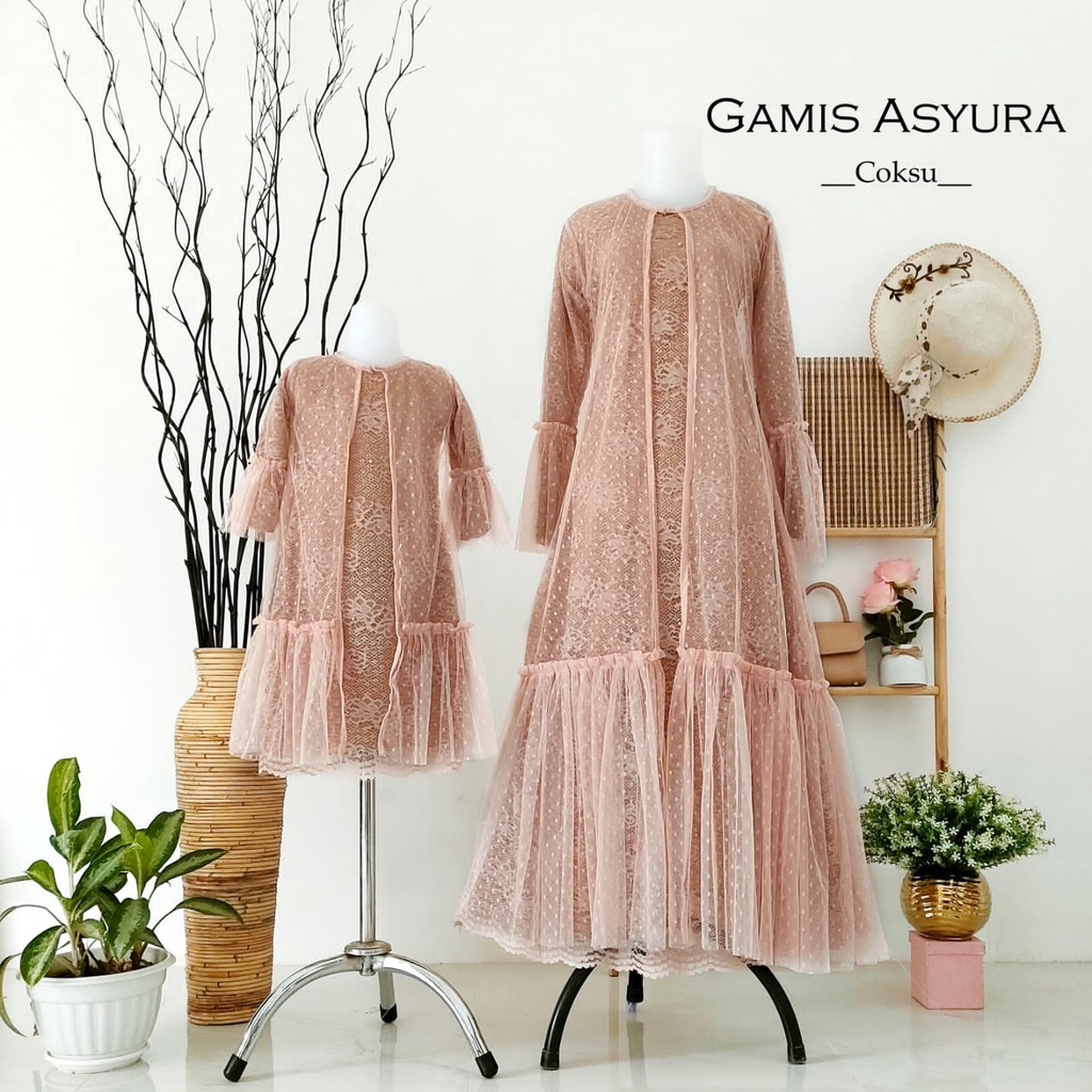 GAMIS COUPLE IBU DAN ANAK ASYURA / GAMIS BROKAT / GAMIS PESTA / GAMIS LEBARAN