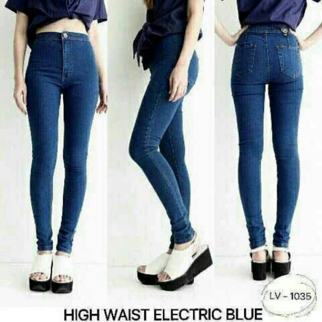 CELANA JEANS WANITA HW ELECTRIC BLUE