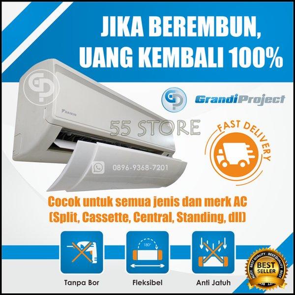 Terhot Ac Air Screen Cover. Reflektor Talang Air Penahan Hembusan Angin Ac Electronik Rumah Tangga T