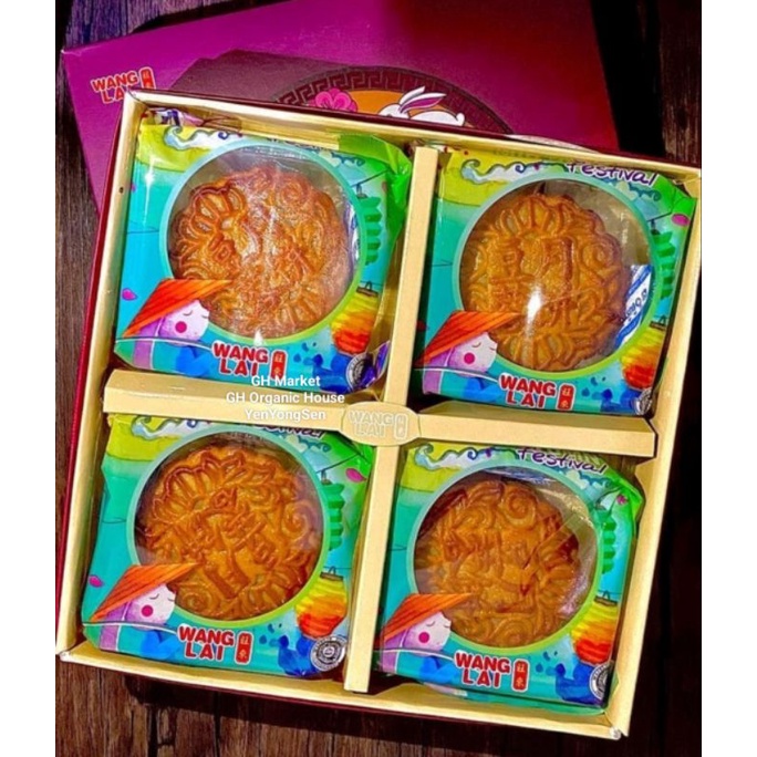 

MoonCake Pandan WangLai isi 4pcs Kue Bulan Wang Lai Moon Cake Terlaris