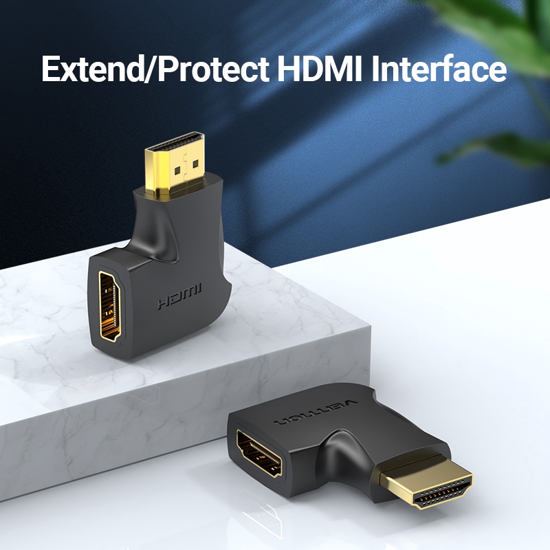 Vention Adaptor Hdmi 270 Derajat Male Ke Female 2.0 4k 2k 1080p