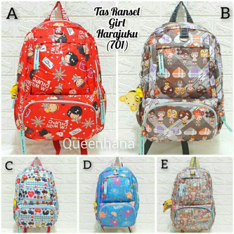 Tas Ransel Harajuku Tas Ransel Anak Sekolah import Tas Girl Cewe