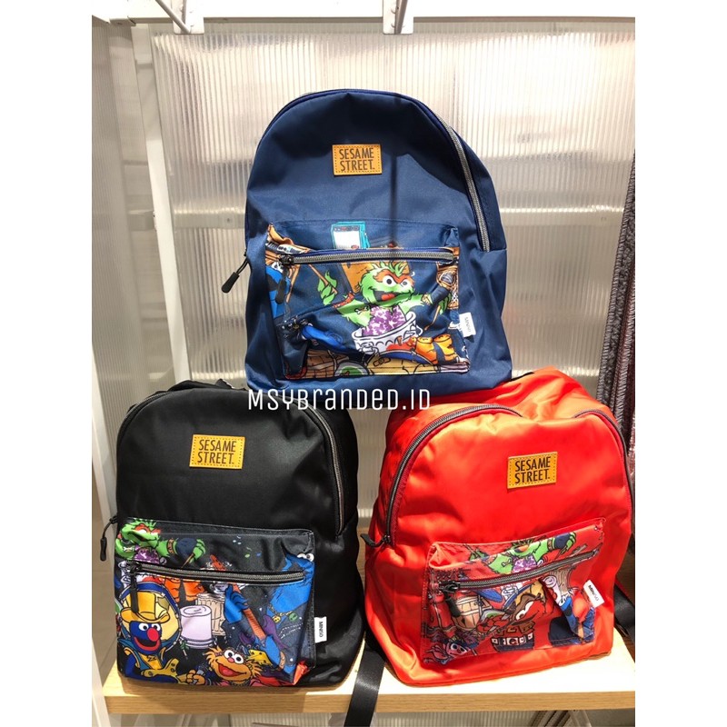 BACKPACK SESAME STREET ROCK TAS RANSEL MINISO ELMO NEW ARRIVAL