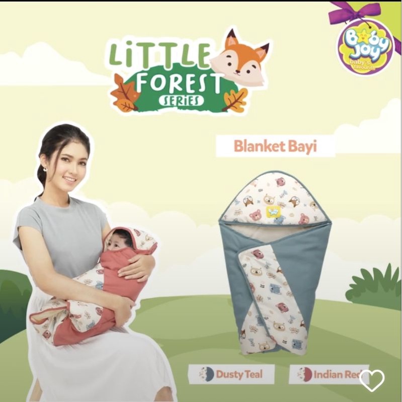 Baby Joy Baby Blanket Selimut Topi Bayi Little Forest Series - BJB 5022