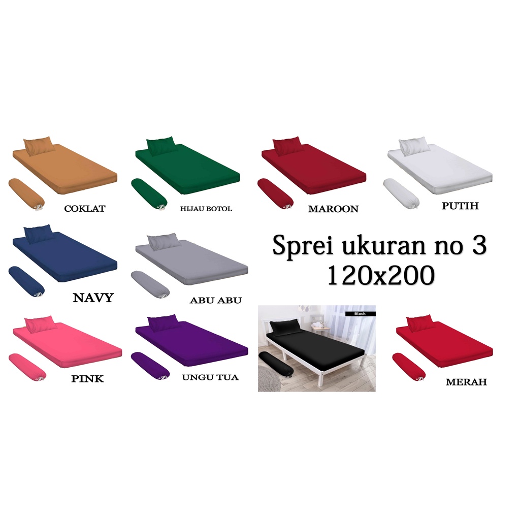 SPREI POLOS UKURAN 120X200 SINGLE