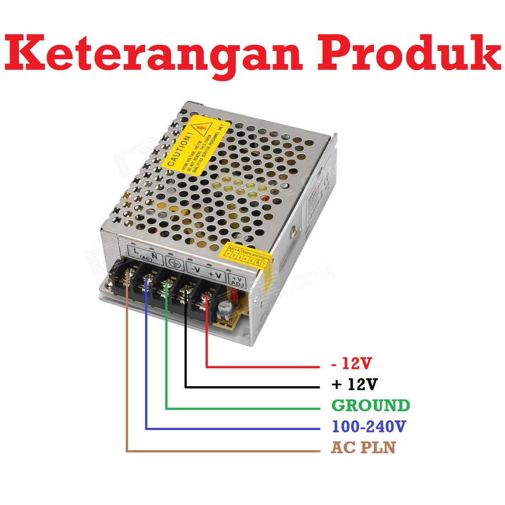 [HAEBOT] Power Supply Switching 12V 5A DC PSU Adaptor Adapter Jaring 110/220 VAC 12 V Switch Mini CNC Pencatu Catu Daya CCTV Trafo Elektronika Listrik