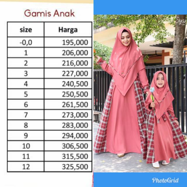 Gamis Anak Syari Baru Keke GMS 20 01Size 9 Bahan Moscreape Katun Zara Tersedia Size 1 3 5 9 11
