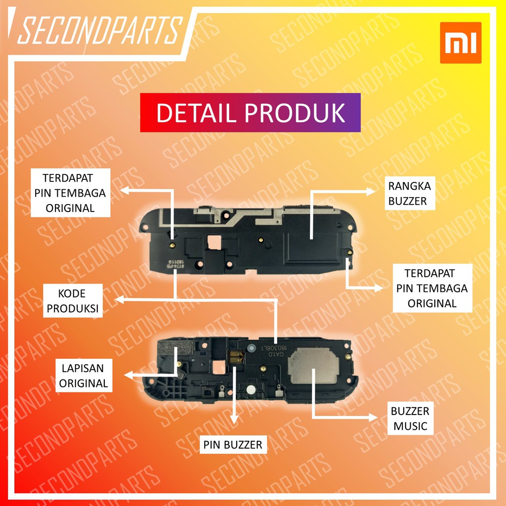 BUZZER SPEAKER MUSIC LOUDSPEAKER XIAOMI REDMI 5 PLUS ORIGINAL COPOTAN