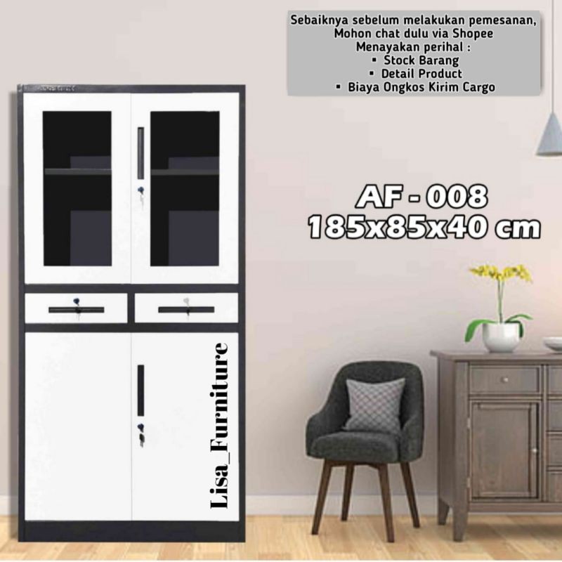 Lemari Kantor|Lemari Kantor Besi|Lemari Kantor Arsip|Lemari Kantor Kaca|Lemari Kantor 2 Pintu Kaca|L
