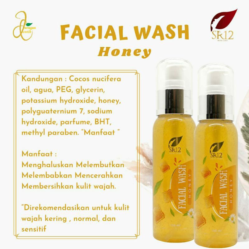 FACIAL WASH HONEY SR12 || FACIAL WASH MADU SR12