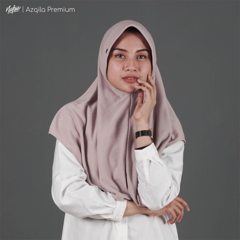 Nafisa Instan Azqila Premium - Hijab Instan Jilbab Bergo Bahan Kaos & Lycra High Quality Part 1-Ebinori (PE)
