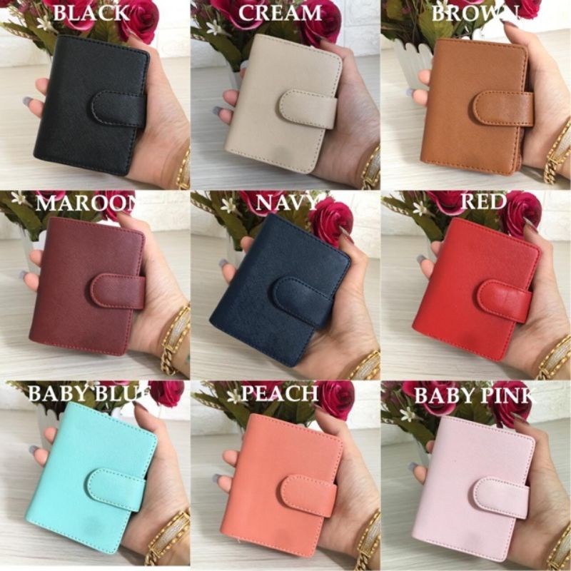 DOMPET KARTU KANCING POLOS / DOMPET KARTU PRIA WANITA