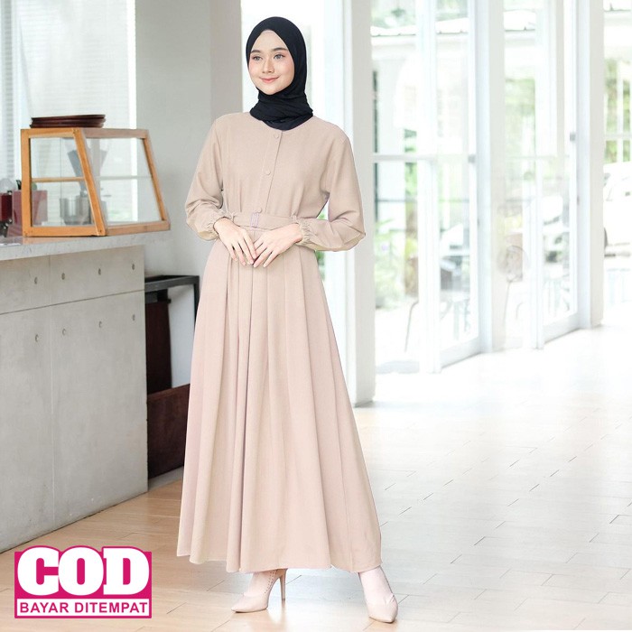 GAMIS TERBARU 2021 GAMIS KAIMA FULL KANCING GAMIS KEKINIAN FASHION MUSLIM WANITA JH01