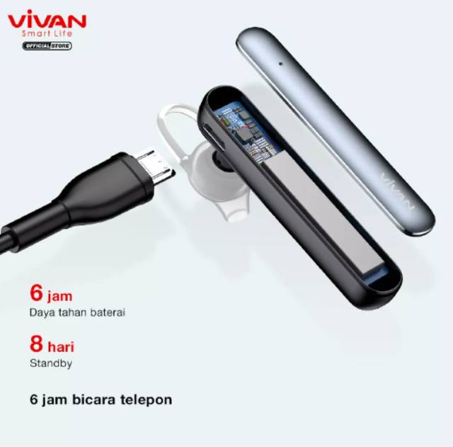 Headset Bluetooth VIVAN 5.0