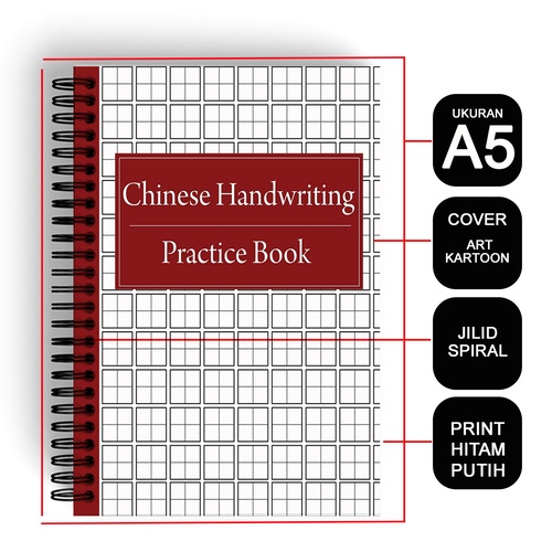 

buku belajar menulis notebook chinese writing