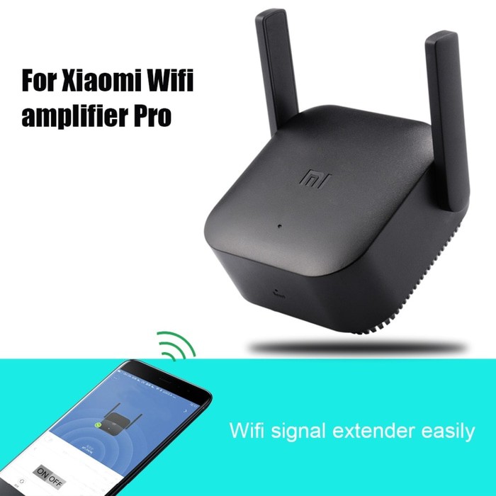 Wireless Extender Pro Repeater Amplifier 300Mbps 2 Antenna - Black