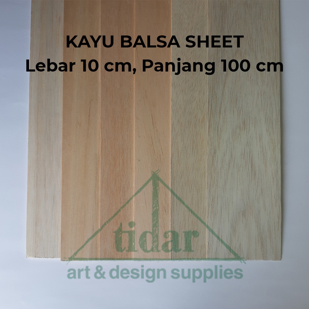 

[MR] Kayu Balsa Sheet Lebar 10 CM Panjang 100 CM - Balsa Lembaran - Papan - Kayubalsa