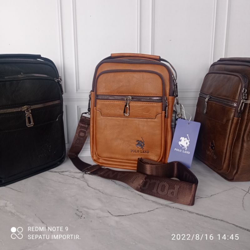 [ IMPORT ] Tas slempang Pria import 100% kulit asli / tas kerja / tas slempang kulit / tas kulit