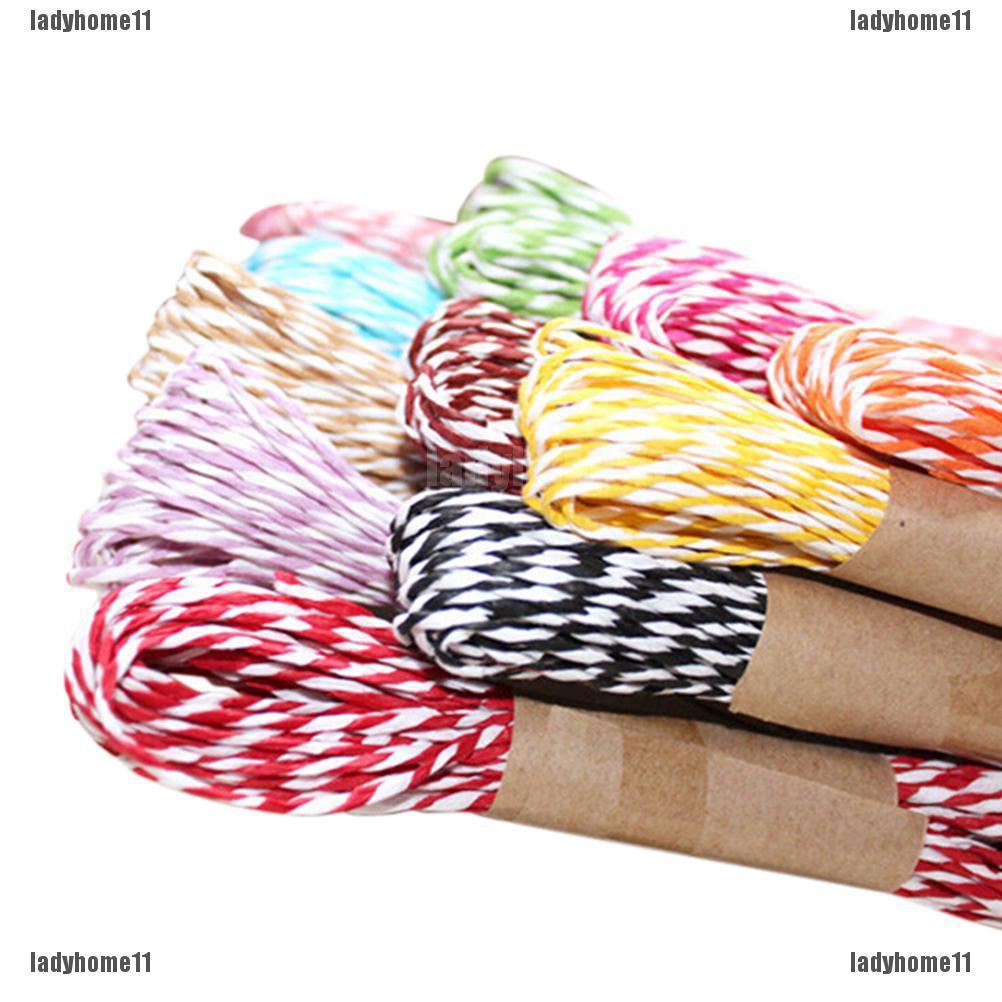 Tali Benang Ikat Warna Warni 2mm Panjang 10M untuk Packing/Bungkus Kado