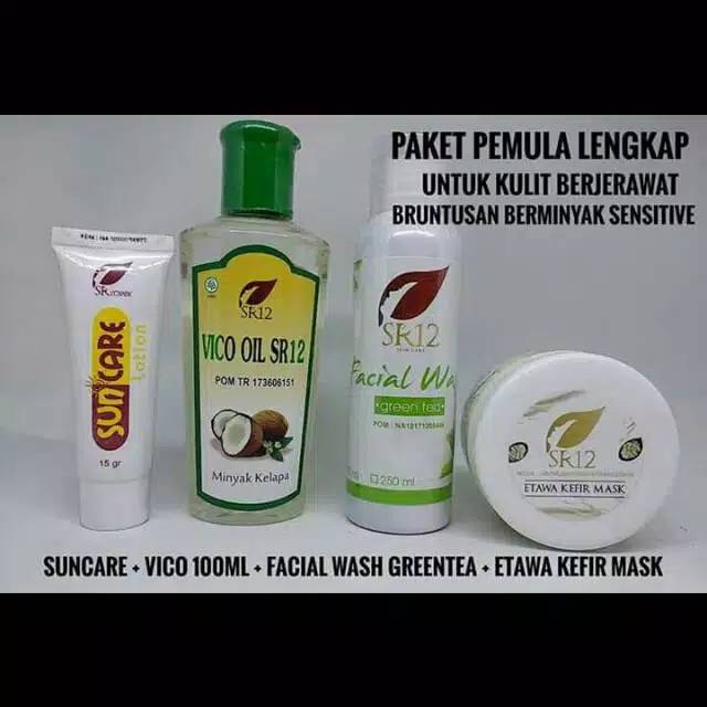 Paket pemula SR12 SKINCARE / paket remaja sr12