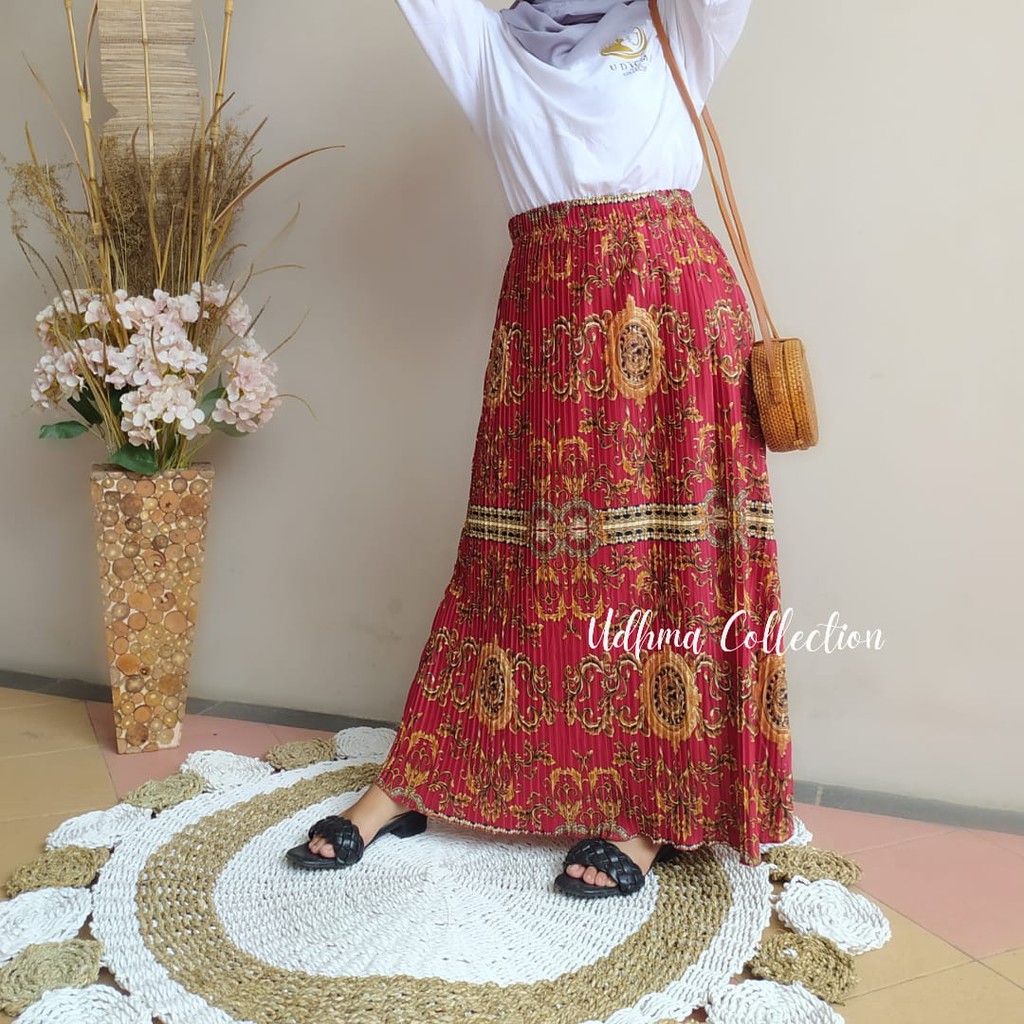 ROK PLISKET MOTIF SULTAN / PLISKET PREMIUM REAL BY UDHMA