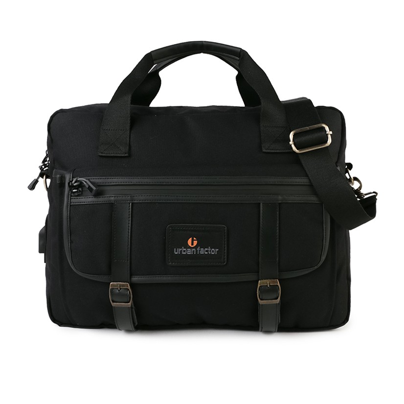 BRILLIANT BLACK  |Urban Factor x FORIND| Tas Slempang Laptop Pria Wanita Slingbag Original Baru New