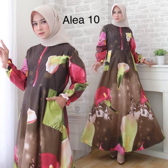 Ns FC Najibah Gamis Syari Putih Benhur Abu Toska Navy Maroon Hujan Muslim Modis Modern 1012 Mx Alea