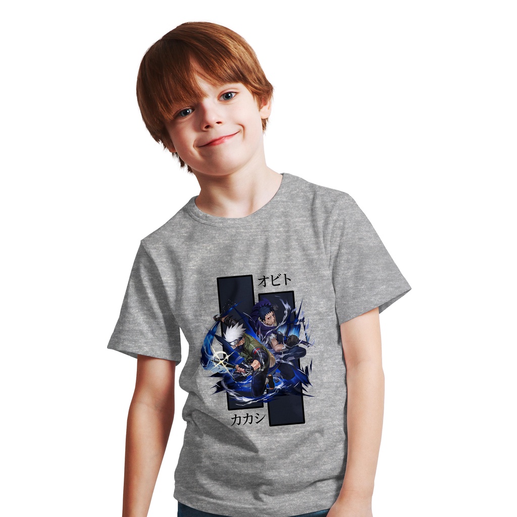 KAOS ANAK ANIME KAKASHI HATAKE OBITO manga Naruto uzumaki PLASTISOL