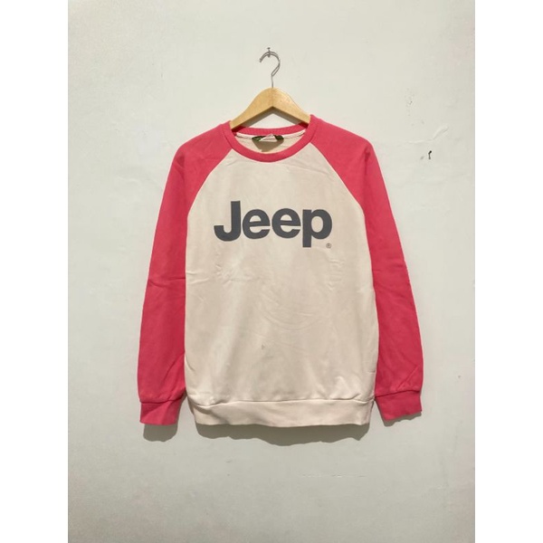 sweater crewneck JEEP original jaket size L vintage hoodie