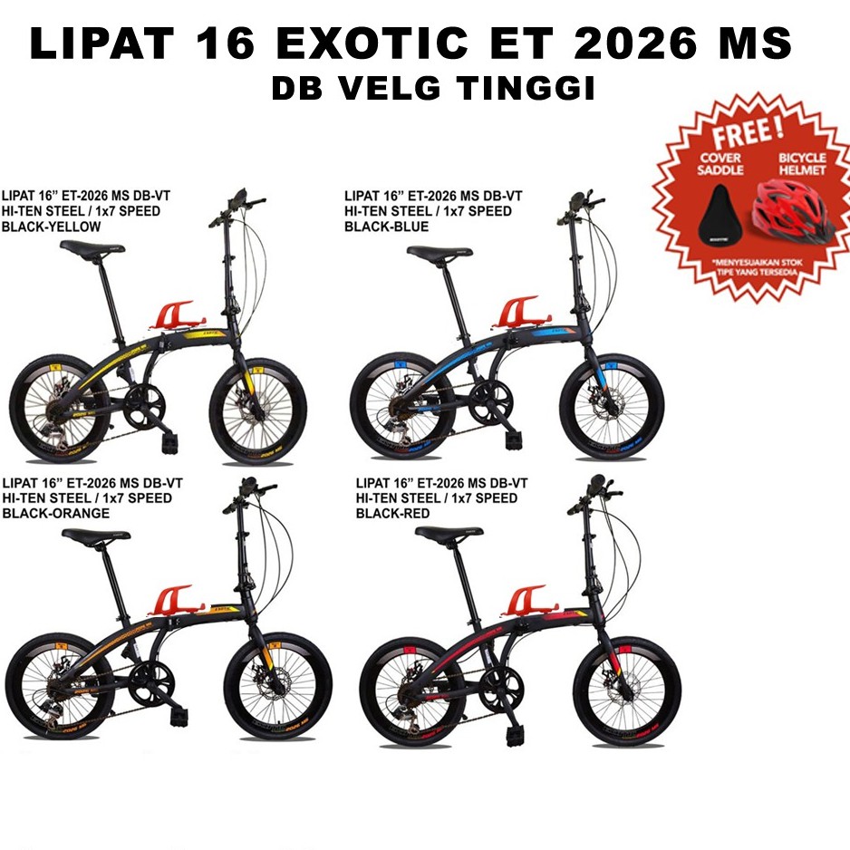 SEPEDA LIPAT 16 INCH EXOTIC 2026 MS CAKRAM VT